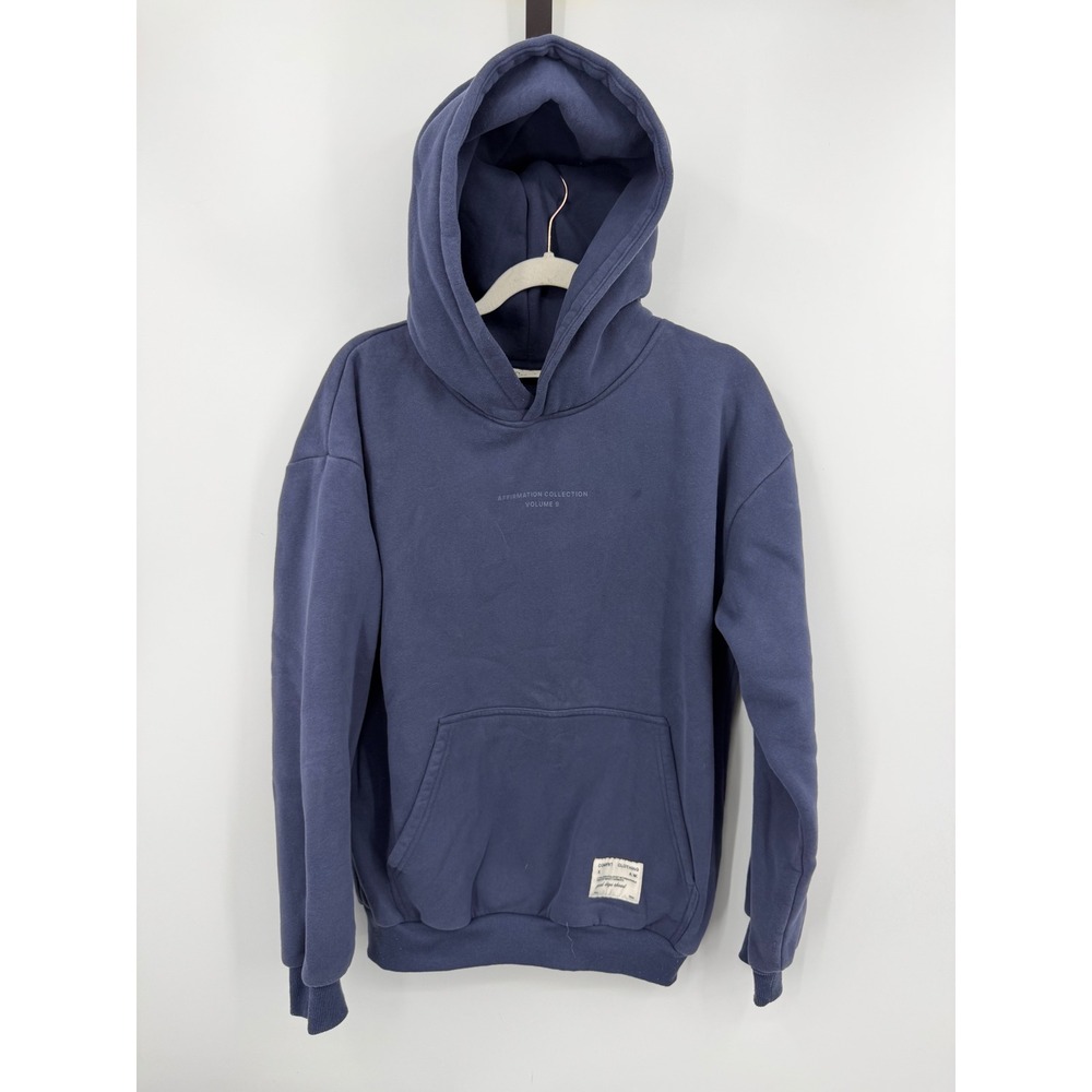 Comfrt Affirmation Collection Hoodie Women Small Blue Good Days Ahead Graphic